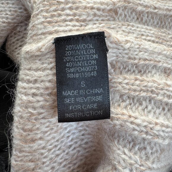 Black Sweater Tank w/Sheer Underlay & Sequins Racer Back - S - Picture 8 of 9